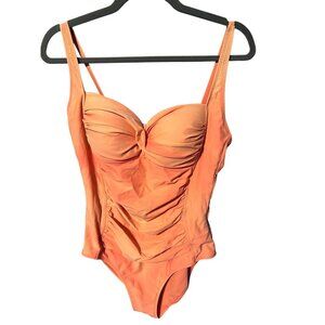 Seadra One-Piece Bathing Suit Size L Ombre Swimwear with built in bra resortwear